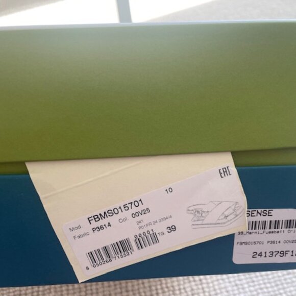 Marni Green Leather Fussbett Sandals - Picture 6 of 6